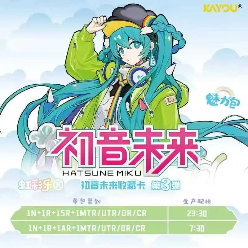 KAYOU Genuine Hatsune Miku Card Animation Charm Pack Shining Superstar Party Show Cards CR OR UTR Rare Anime Collection Card Toy view 2