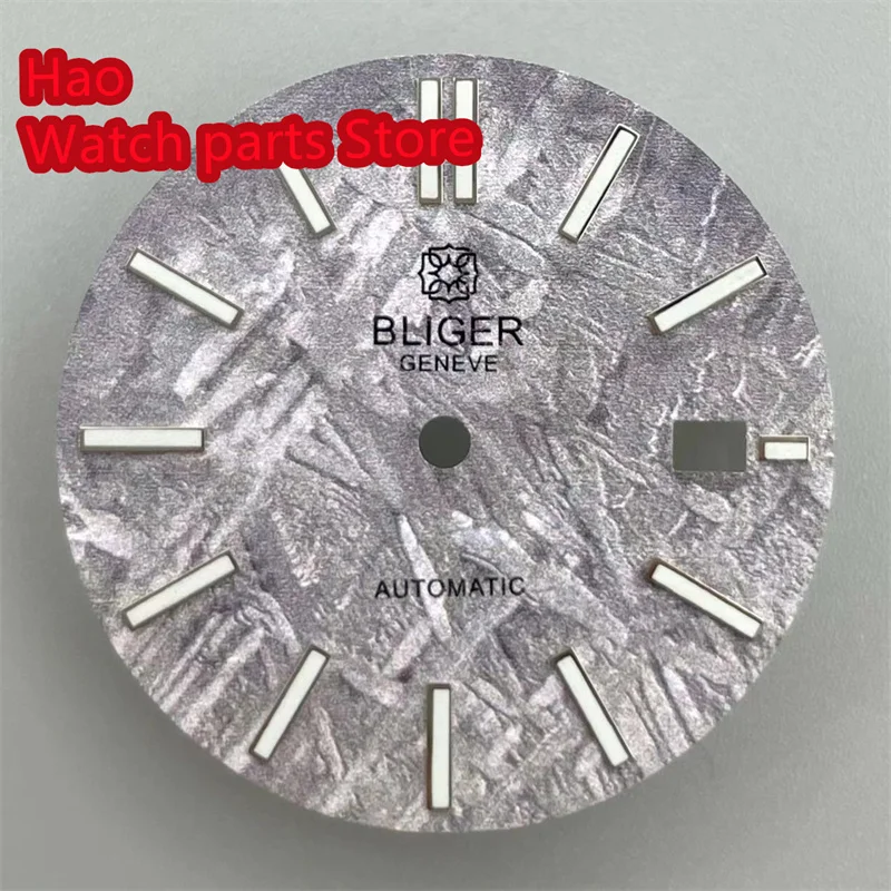 회색 시계 다이얼 발광 다이얼, ETA NH35 2824 미요타 8205 8215 821A 밍주 DG2813 3804 Seagull ST1612 PT5000 무브먼트에 적합, BL 31mm