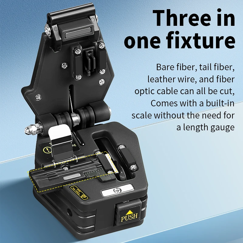 COMPTYCO AUA-6C/AUA-60C Fiber Cleaver FTTH Cold Connection Hot Melt Optical Fiber Cable Cutting Knife Tools 16 Face Blade