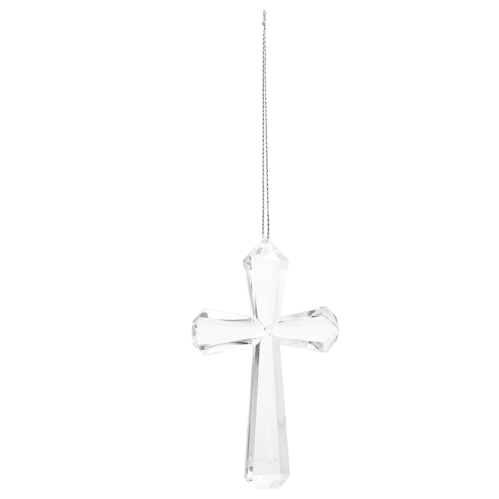 

Exquisite Small Cross Christmas Decoration Unique Acrylic Home Decor Indoor Holiday Ornament for Living Room Bedroom