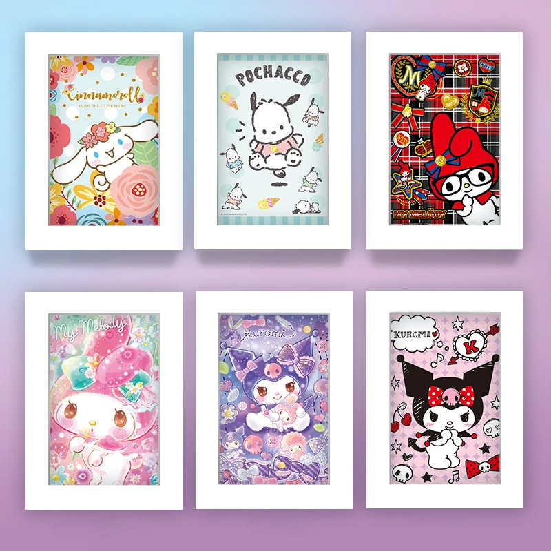 80pcs/box Sanrio Anime Kuromi Melody Cinnamoroll Childrens Puzzle HD Patterns Educational Toys Peripherals Holidays Gifts