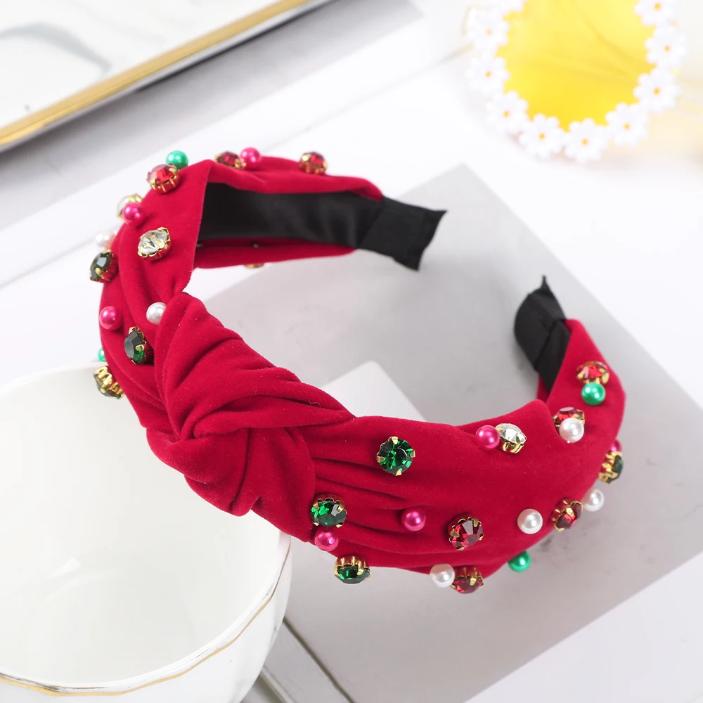 Бархатная повязка для волос с узелками; Блестящая повязка на голову с кристаллами; Бордовая зимняя широкая плотная повязка на голову; Обручи для волос; Ободок для волос; Аксессуары для волос