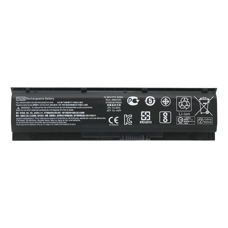 Batterie d'ordinateur portable alimentée WH PA06 10.95V, adaptée pour HP Omen 17-w000 17-w200 17-ab000 17t-ab200 HSTNN-DB7K 849571-221 849571-241 849911-850