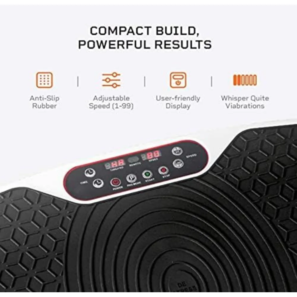 Waver Mini Vibration Plate - Whole Body Vibration Platform Exercise Machine - Home & Travel Workout Equipment