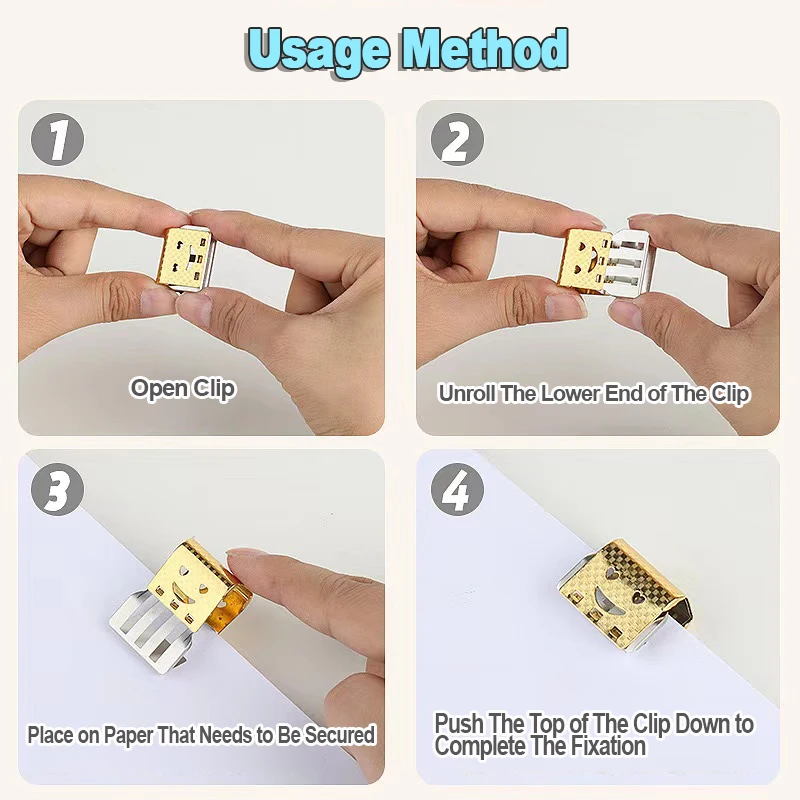 Portable Transparent Paper File Storage Clip Push Clip Student Information Classification Long Tail Clip