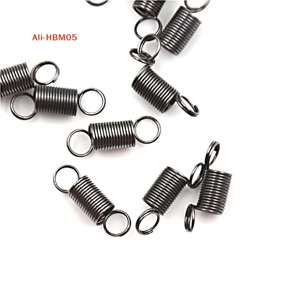 (HB05)10pcs/lot Stainless Steel Stretch 10mm Draw To 30mm Stainless Steel Small Tension Spring With Hook For Tensile DIY Toys