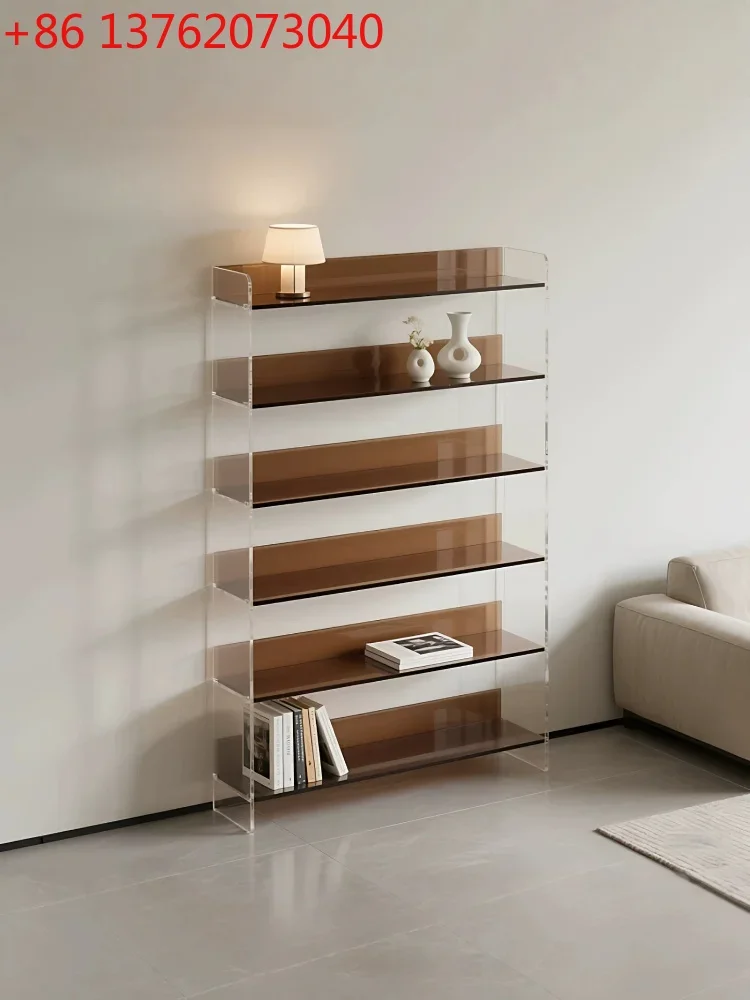 Modern Simple Display Cabinet Acrylic Shelf Bookcase minimalist design Living Room Floor Sofa Side Cabinet Bedroom Locker