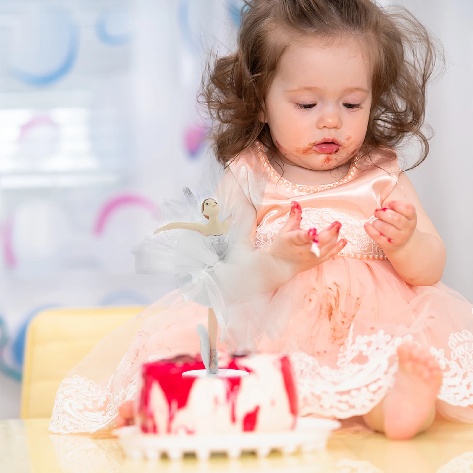 

3 Sets Ballerina Girl Ornaments Toppers Cake Decorating Ballet Cupcake Decoration Hat