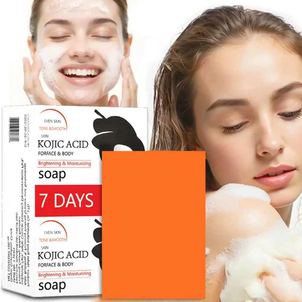 1/2/3PCS Kojic Acid Soap With Natural Olive Oil & Fresh Shea Butter Gentle Face & Body Cleanser For Smooth Radiant Skin