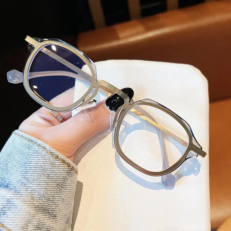 2022 Clear Myopia Glasses for Men Anti Blue Light Computer Glasses Women Retro Square Frame Short Sighted Eyeglasses 0 To -600