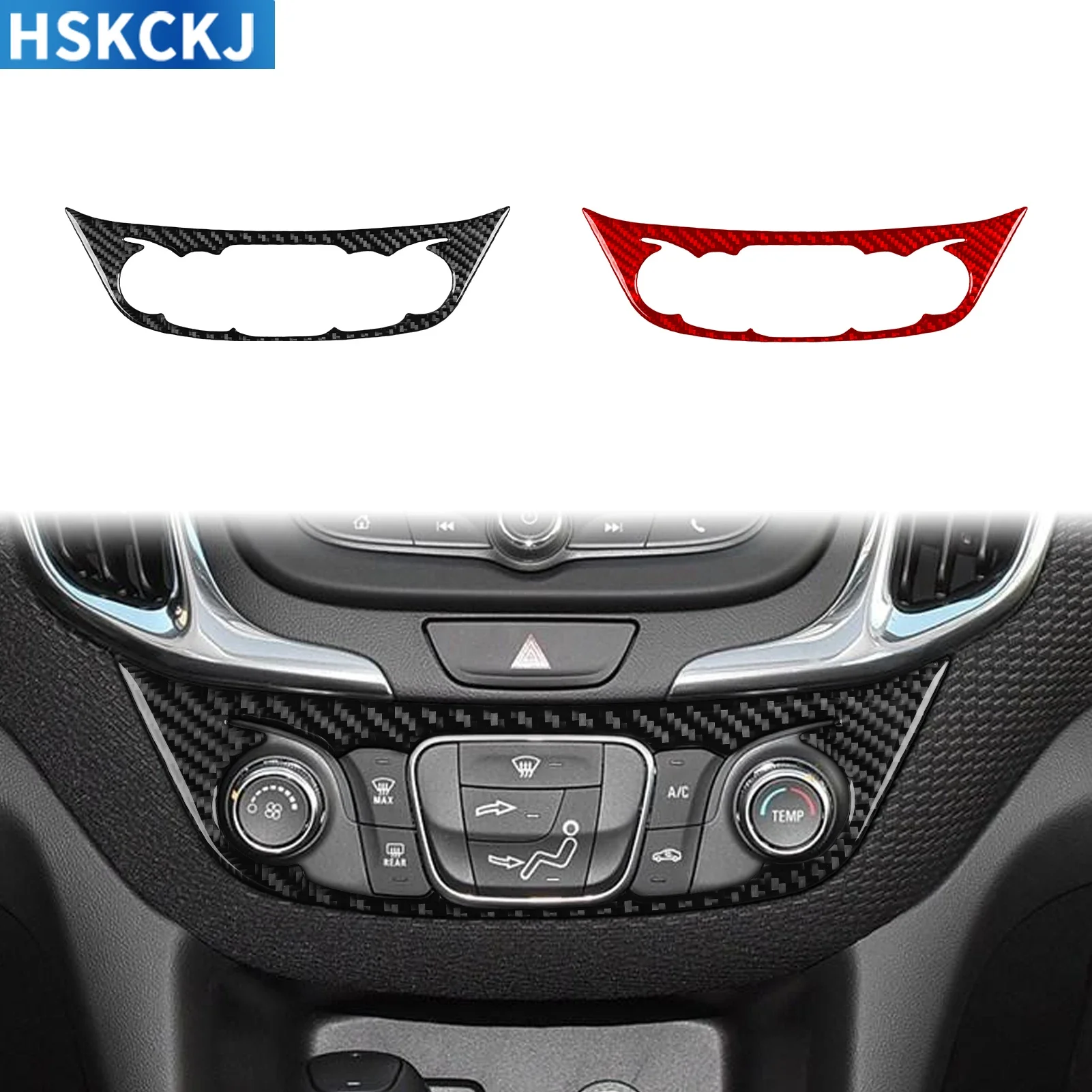 

For Chevrolet Equinox 2018—2022 Real Carbon Fiber Central Console CD Button Frame Cover Trim Sticker Decorative Accessories