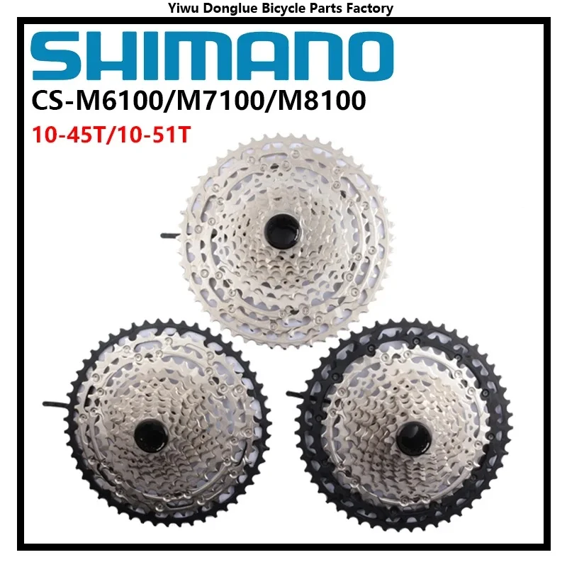 Shimano-SLX XT Cassete Freewheel para Mountain Bike, Peças de bicicleta, 12 velocidades, 10-51T, 10-45T, M8100, M7100, M6100