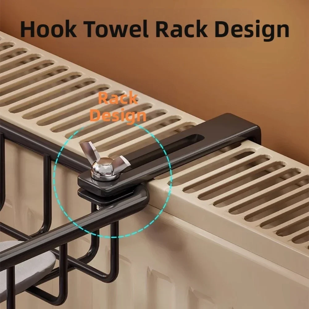 Shoe Towel Rail Hanging 40/50cm Cloth Hanger Storage Holder For Heating Radiator Radiator Towel Rail Heating Towel Rail