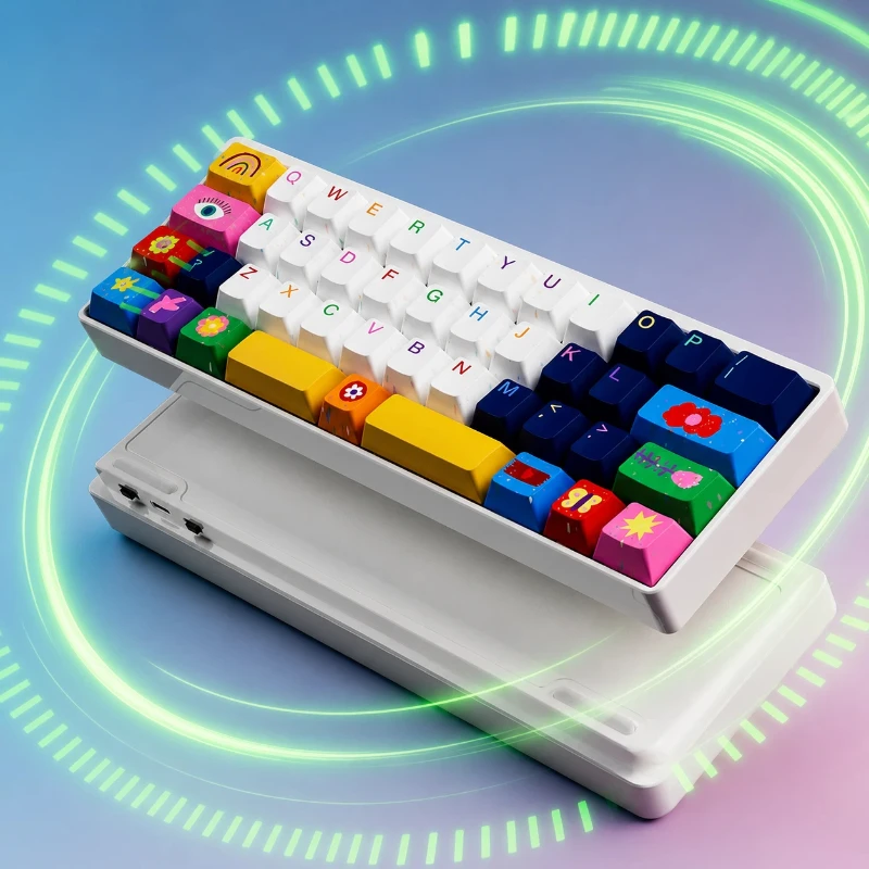 Mmdkm 40 Mechanical Keyboard Tri Mode 24g Bluetooth Wired Cnc Aluminum O Ring Gaming For Designer 2000mah Rechargeable Battery