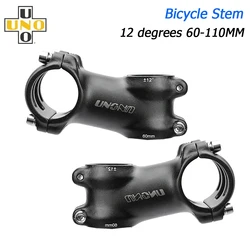 UNO-Bicycle Handlebar Stem, Road Mountain and Gravel, Power Parts Riser, 12 Degree, 60-110mm, 31.8x28.6mm Aluminium Alloy