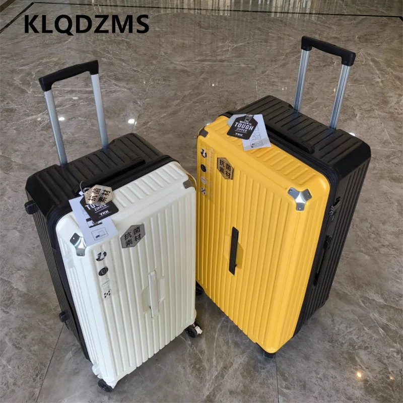 KLQDZMS Luggage Large-capacity Trolley Case High-quality ABS + PC Cart Type Travel Bag Women's Universal Wheel Rolling Suitcase