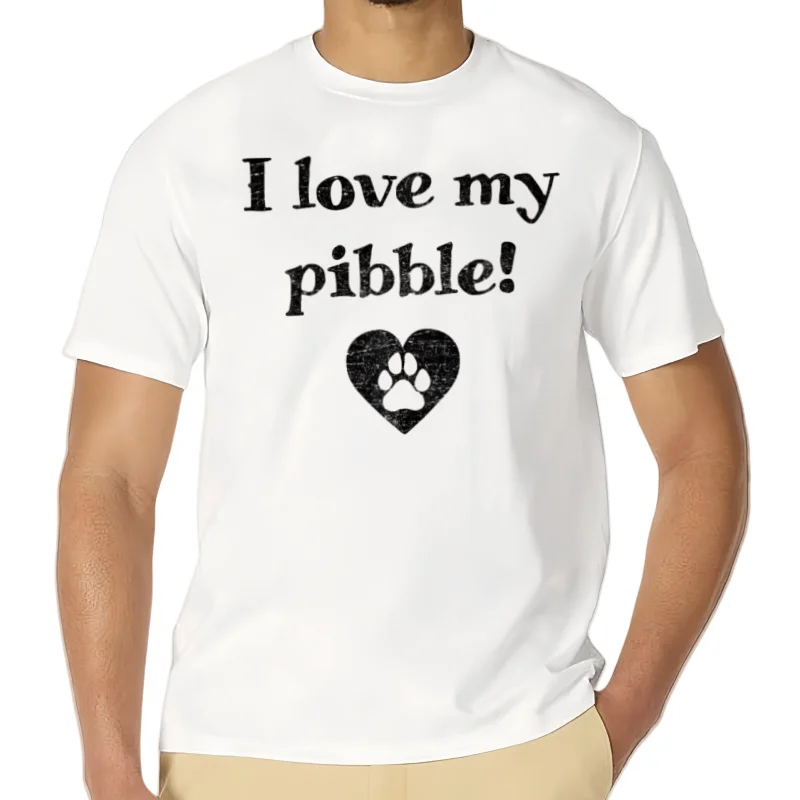 I love my pibble pit bull puppy dog pitbull t shirt Washed designer clothes fashion Comfortable Soft streetwear Stylish