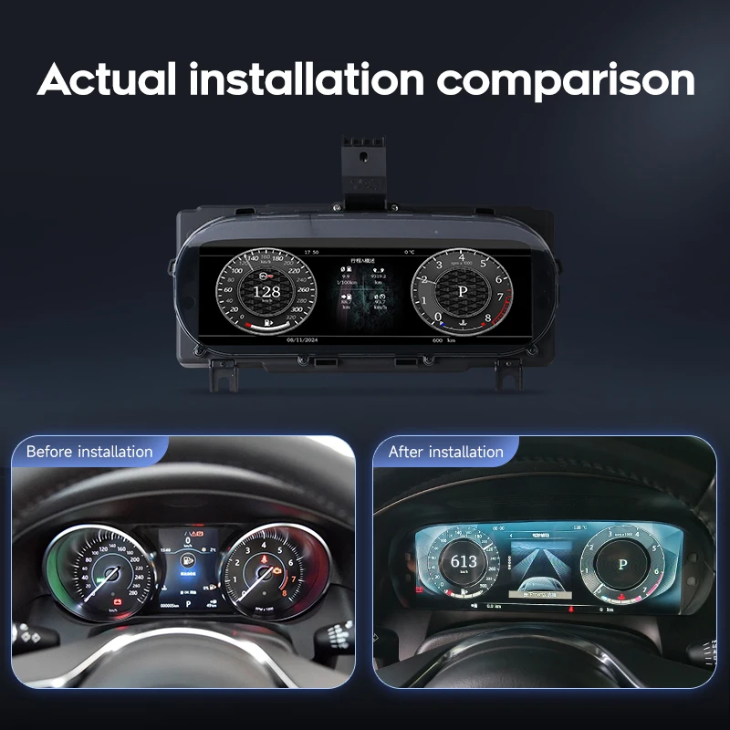 12.3 Inch Linux System Speedometer CarPlay Dashboard Digital Cluster LCD Instrument Cluster for XFL