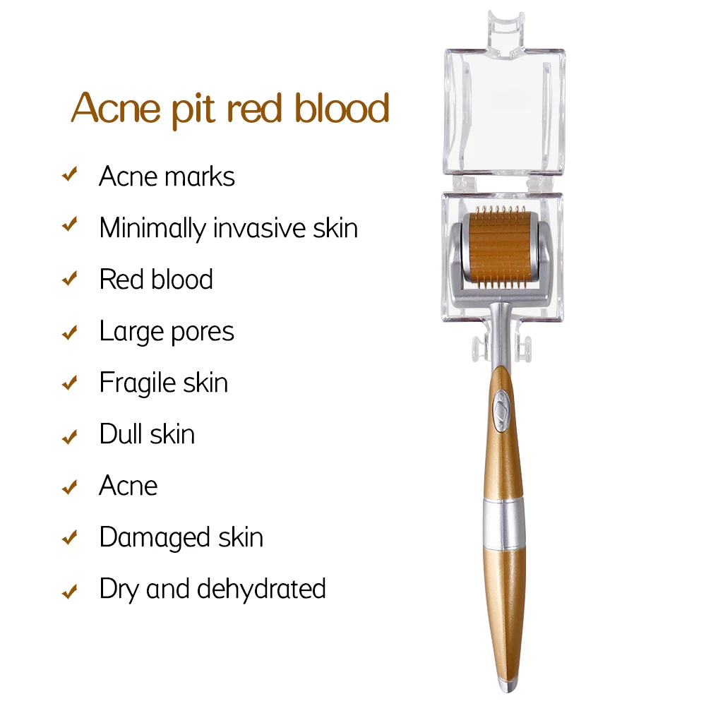 Derma Roller ZGTS 540 Naalden Microneedle Roller Gezicht Lichaam voor thuisgebruik Microdermabrasie Gezichtsroller Huidverzorging Dermaroller