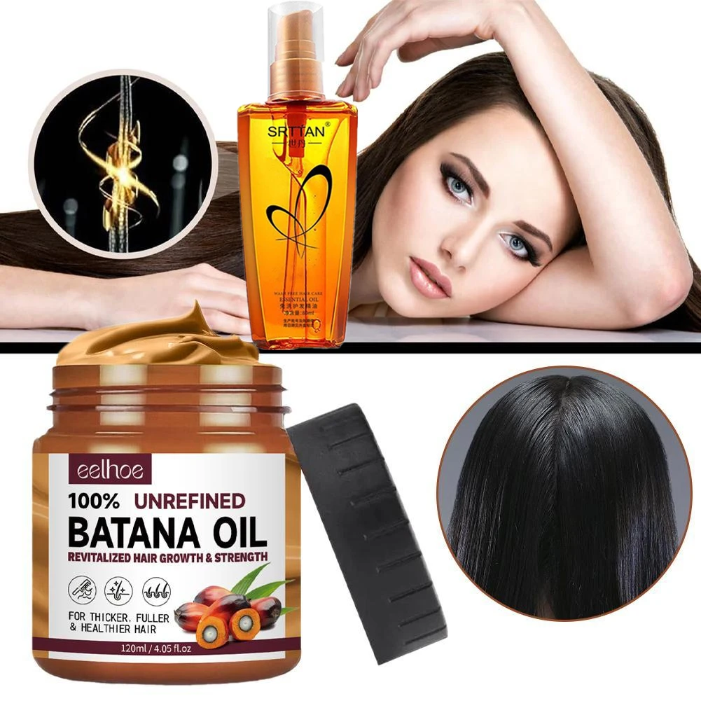 Upgrade 100% Pure Organic Hair Mask Batana Oil Hair Growth Oil Natural Treatment Nourish Reduce Hair Loss Anti-Breakage Hair