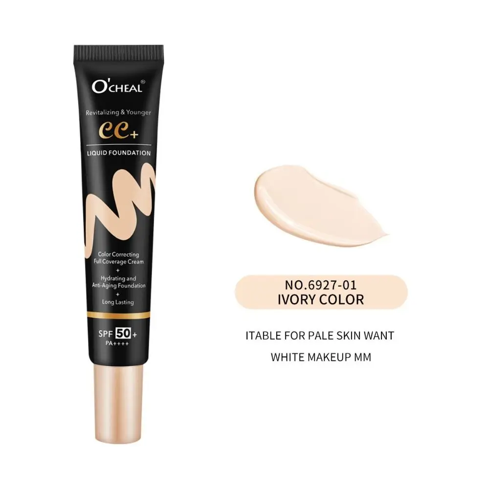 New Waterproof Liquid Foundation Oil-Control Matte Face Foundation Cream Sweat Proof Natural Foundation Concealer Cream