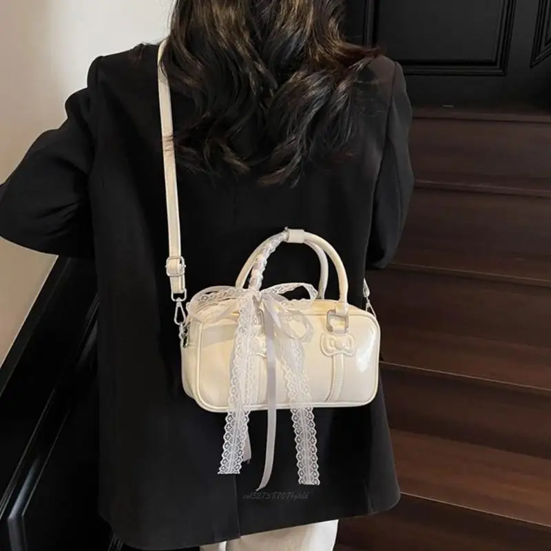 

Fashion Women's Retro Bow Handbag Casual Versatile Portable Large-capacity Square Bag Korean Niche Shoulder Underarm Bag