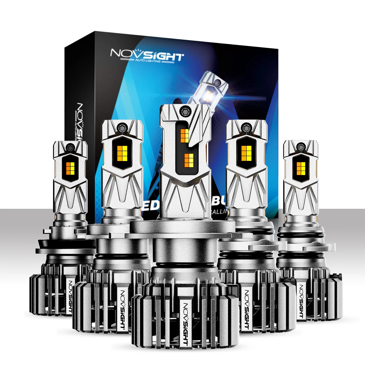 

Светодиодные фары NOVSIGHT n73t H4 для автомобиля H7 LED H11 9005 9006 6500K 27000LM 120 Вт 9-32 В Светодиодные лампы высокой яркости