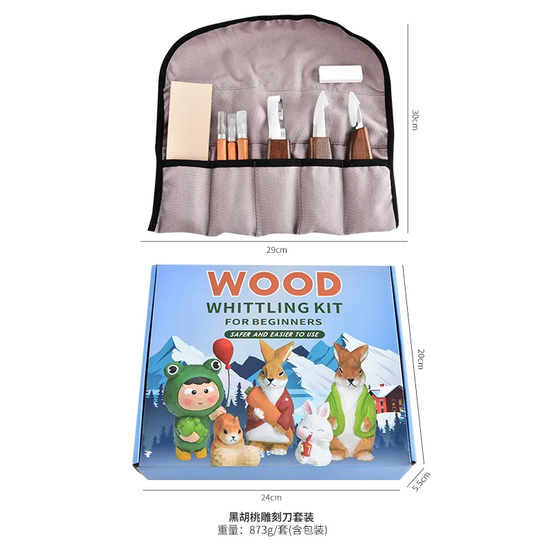 

Carving Knife Gift Box Set 23-Piece Woodworking Carving Knives Set for Wood Shaping Art And Craft Wooden Knife Gift Box