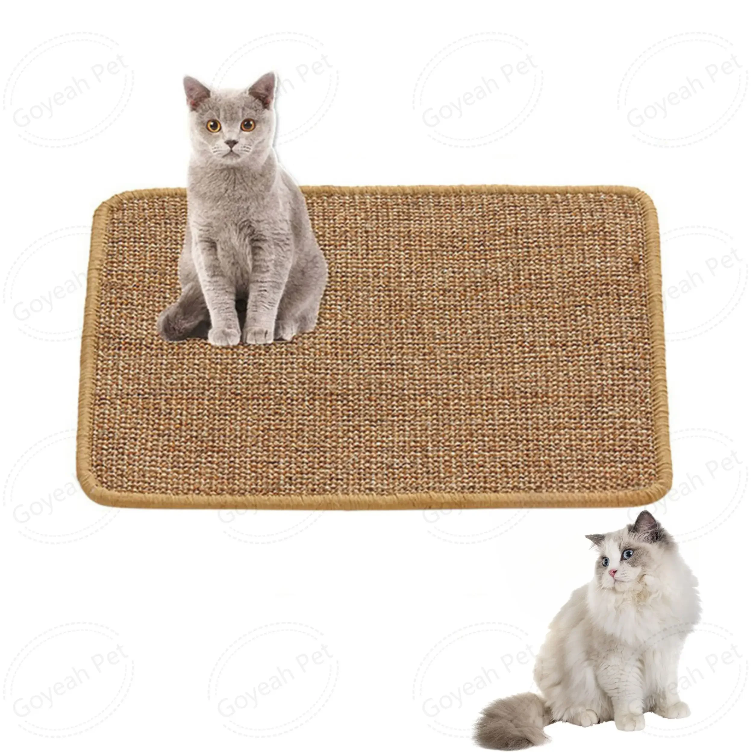 

Оптовая продажа, прочный когтеточка для кошек, льняной нескользящий коврик для когтеточек, игрушка для кошек