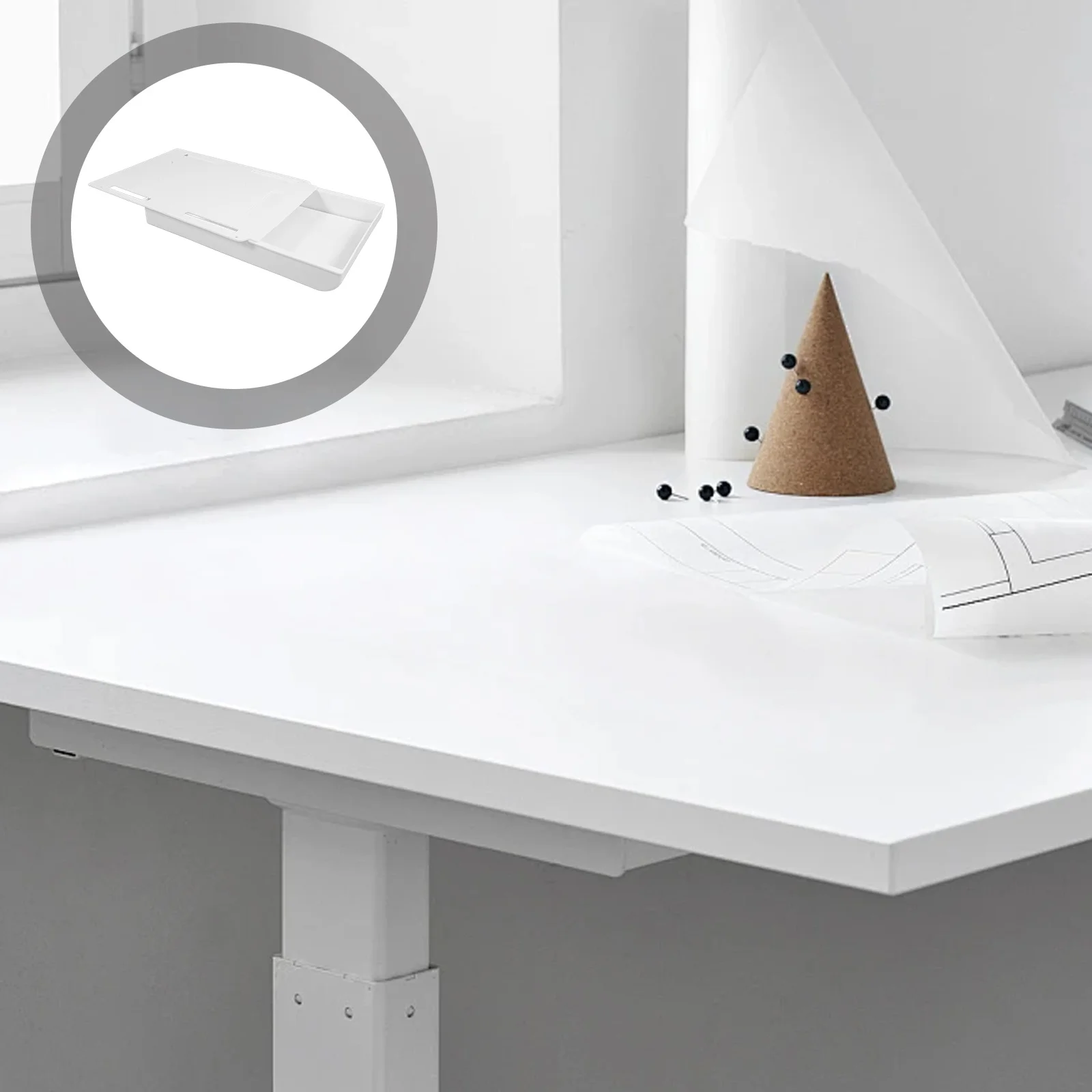 

Hidden Drawer Storage Box Large Capacity Under Organizer For Office Dorm Study Plastic Desk Organizer Under Desk Storage