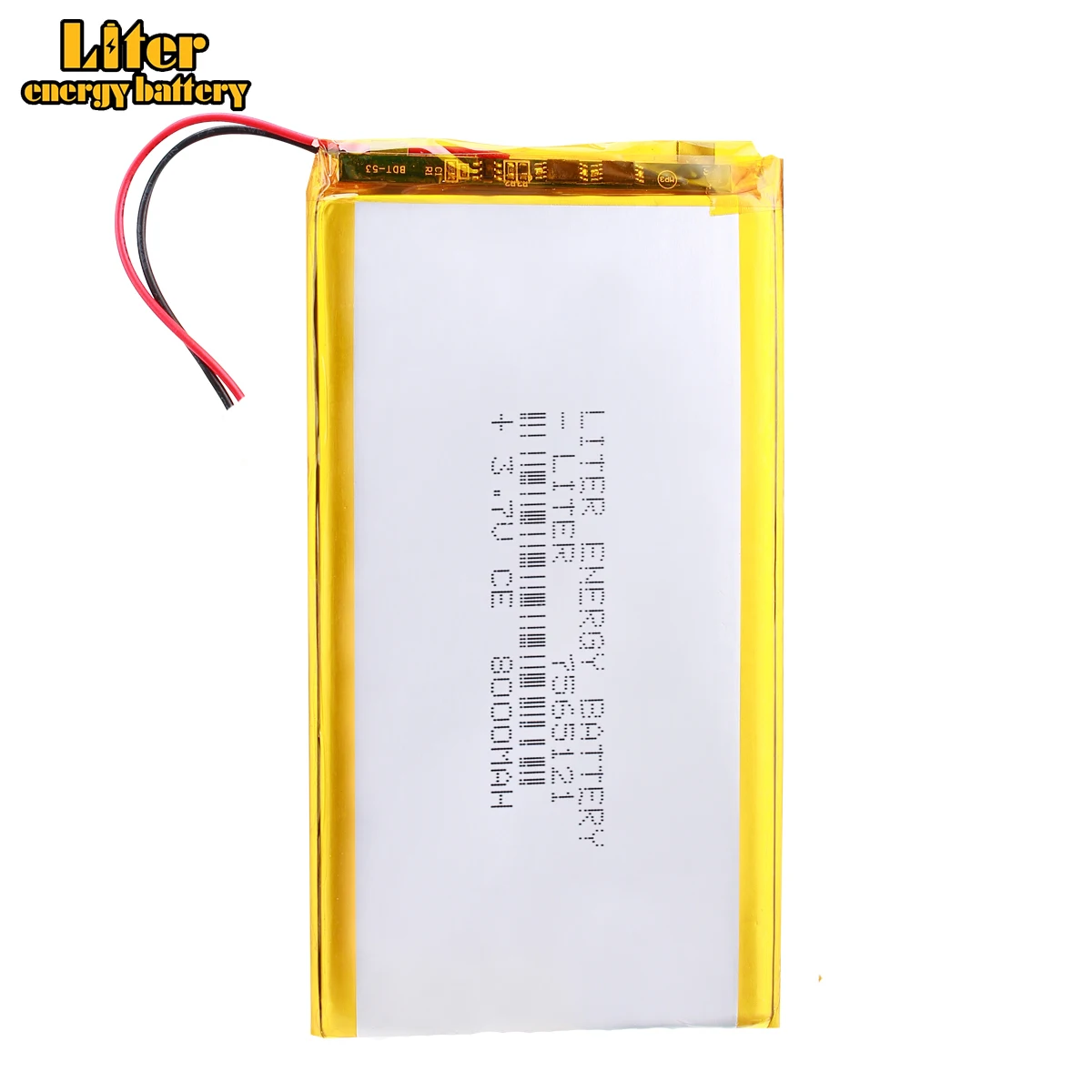 3.7v 8000mah 7565120 7565121 Lithium Polymer Li-po Rechargeable Battery For Pad Gps Dvd Power Bank Tablet Pc