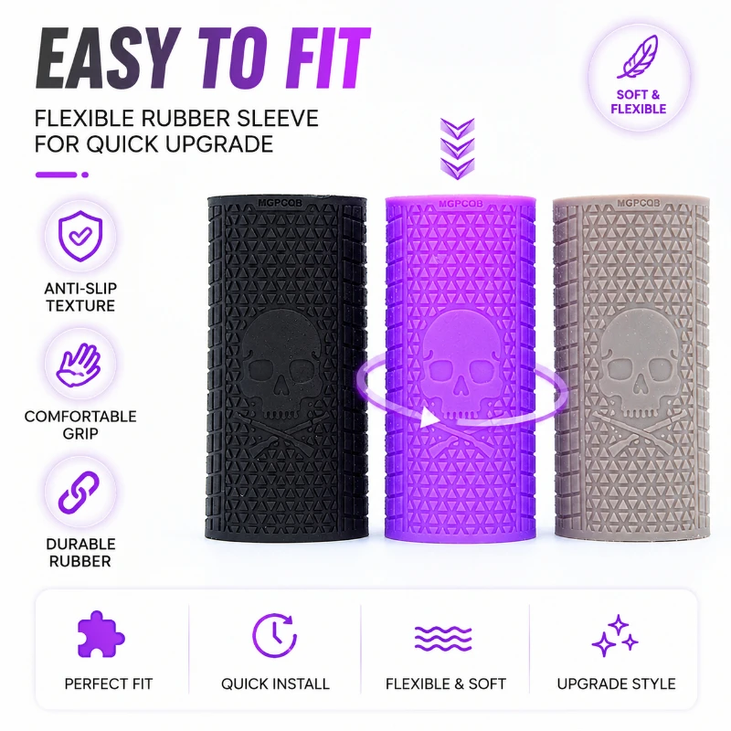 Wear-resistant Elastic Soft Hand Sleeve Anti-slip Shock Absorbing Grip Protector Decorative Silicone Hand Holding Cover