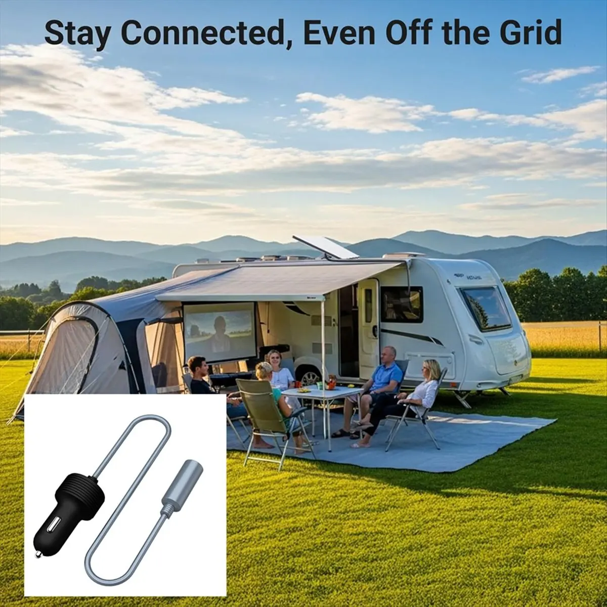 【Limited Offer】For Mini Car Adapter Cigaretter to DC Female Cable, Mini Power Cable for RV,Van,Overlanding