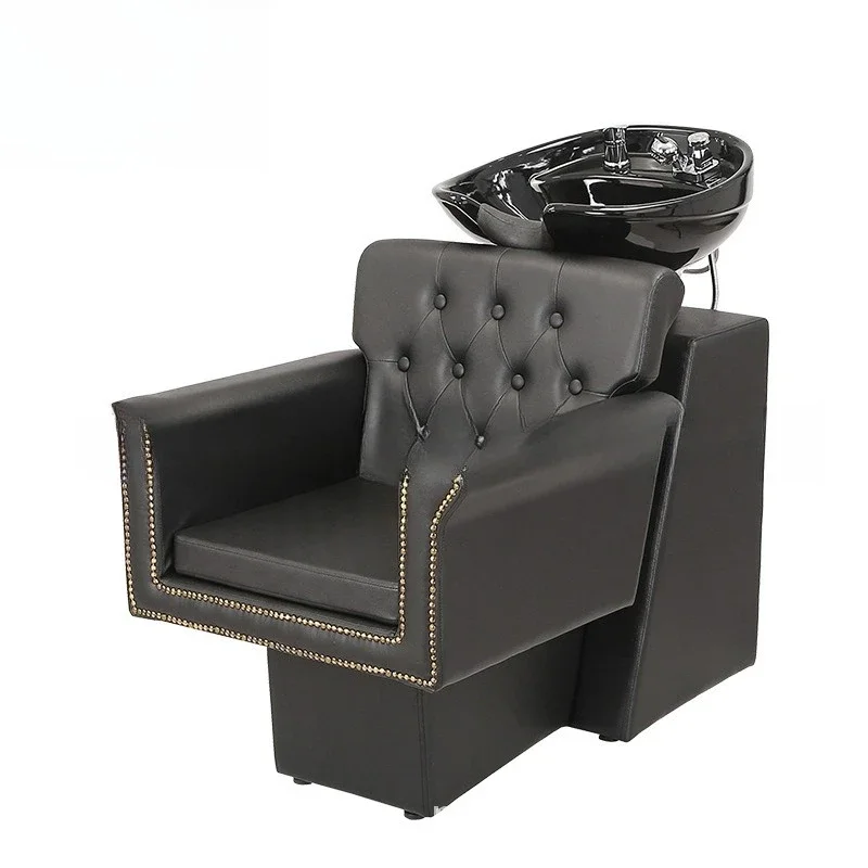 

FashionShampoo bed with ceramic basin American flush bed Beauty salon Spa equipment