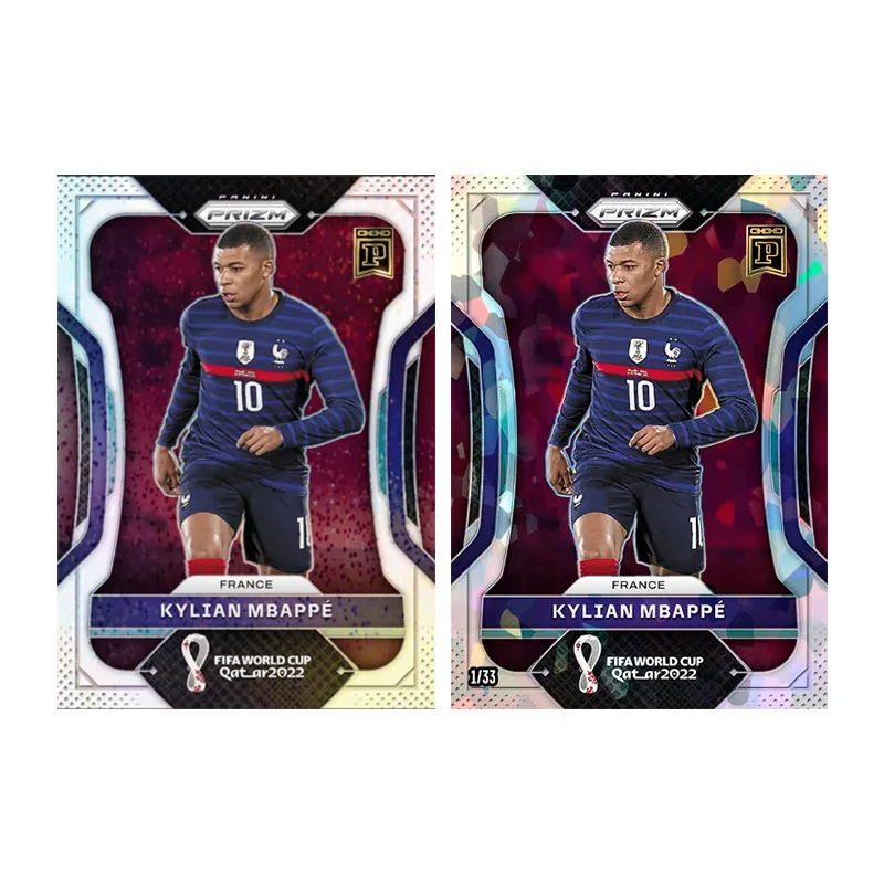 محلية الصنع لتقوم بها بنفسك بانيني فيفا سلسلة كرة القدم كيليان Mbappe التوقيع اللون بطاقة فلاش اللعب هدية #3