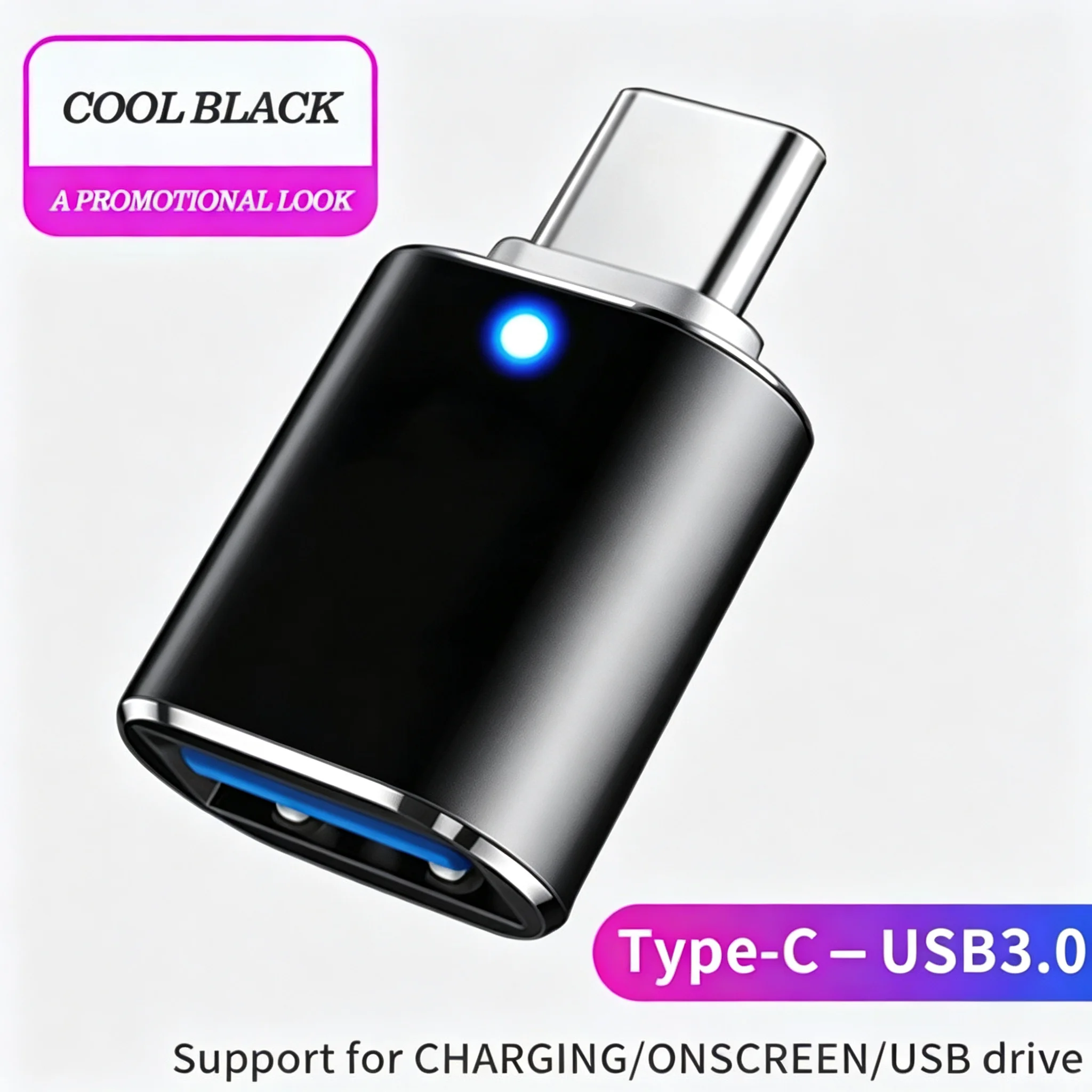 1pcs USB 3.0 Type-C Data Adapter Type C 10A OTG USB C Male To USB For Suzuki DZire Swift Jimny Ignis Grand Vitara Alto Xbee Swac