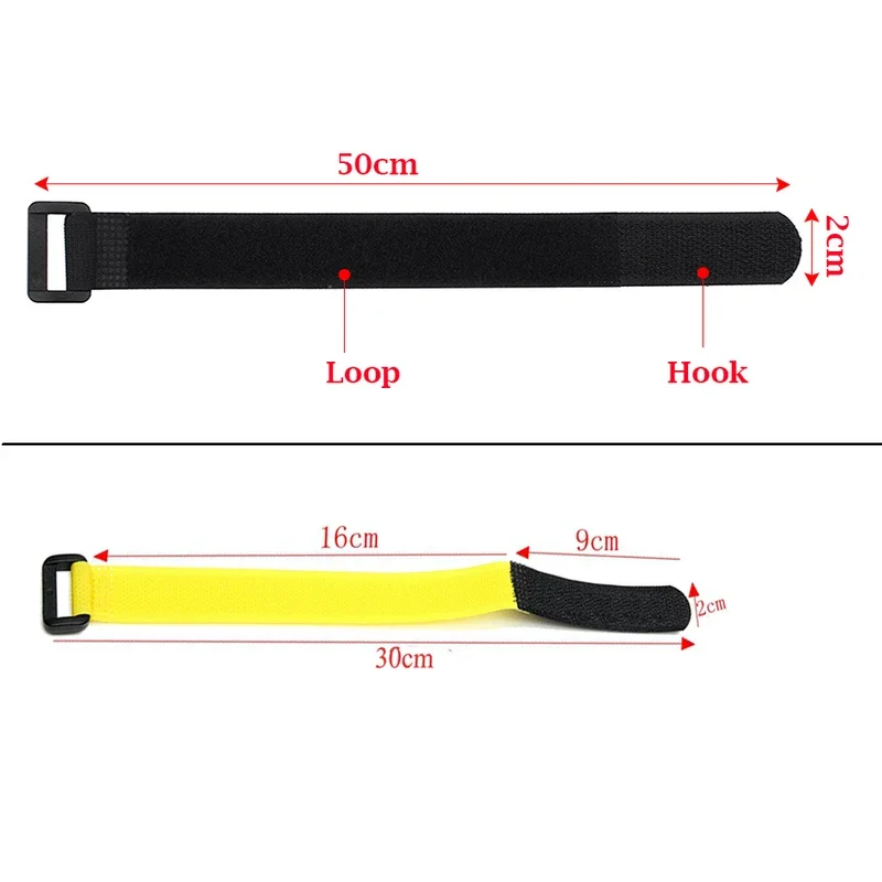 10 PC 2*50cm Reusable Fastening Bike Tie Nylon Hook & Loop Durable Multil Purpose Self-adhesive High Quality Strap Cable Ties