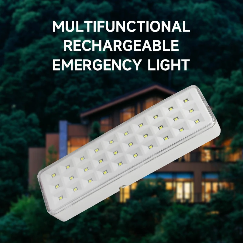 LED Emergency Light Rechargeable Portable Indoor Fire Fighting Lamps Wall-mounted Home Lights 30LEDs Exit Lamp Camping Lantern
