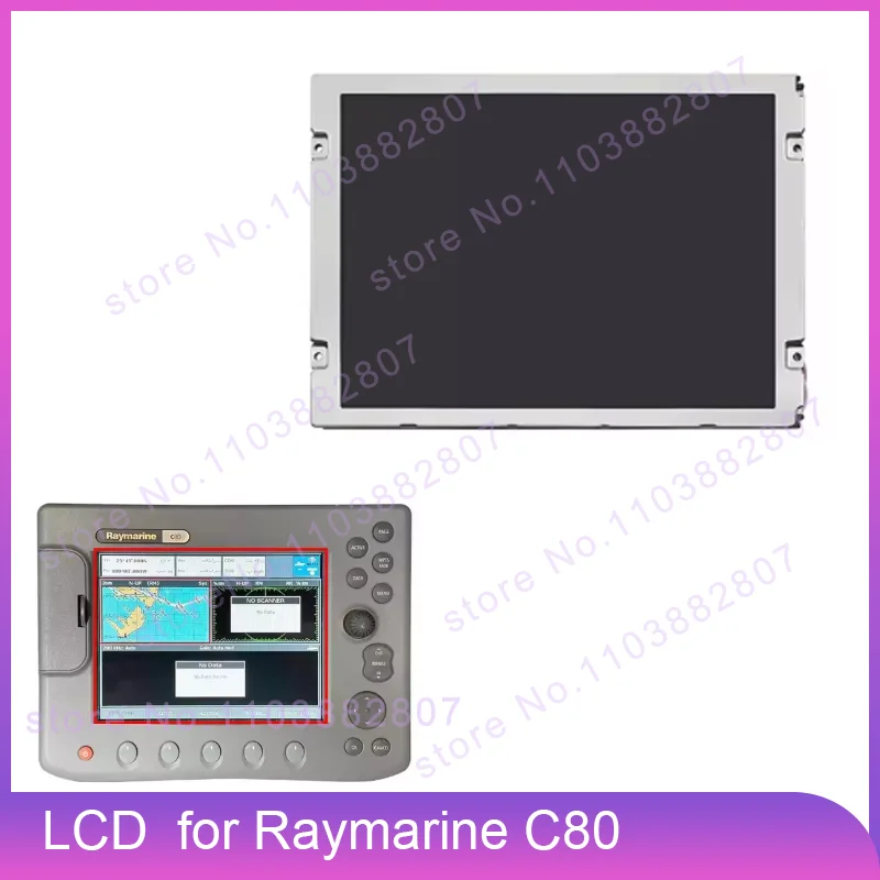 Tela lcd original de 8.4 polegadas para raymarine c80 chartplotter gps fishfinder lcd repalcement