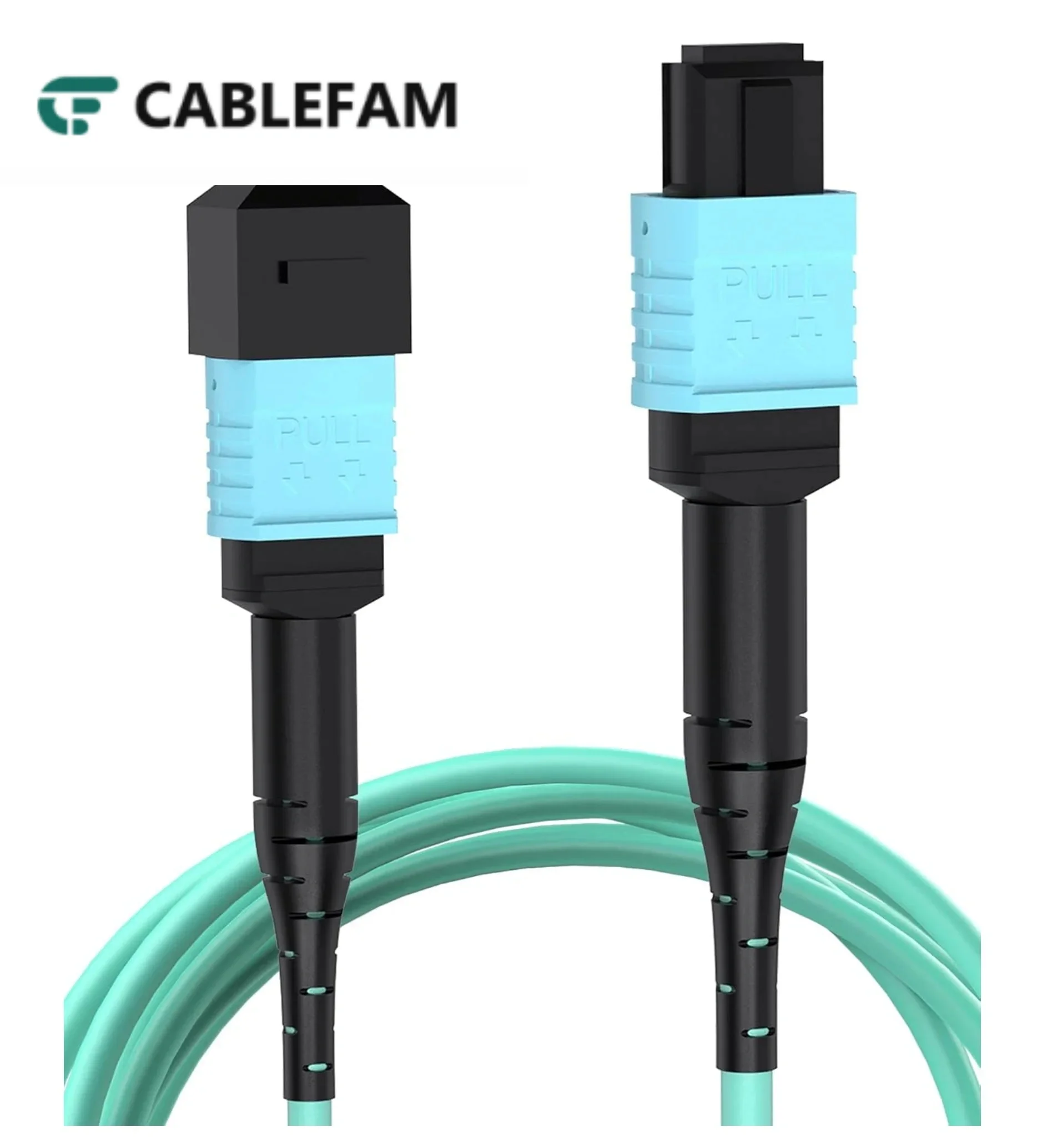 

Оптоволоконный патч-корд 100G MPO OM3/PC, многомодовый, 12 волокон, APC UPC, тип B, плоский, угловой, гнездо-гнездо