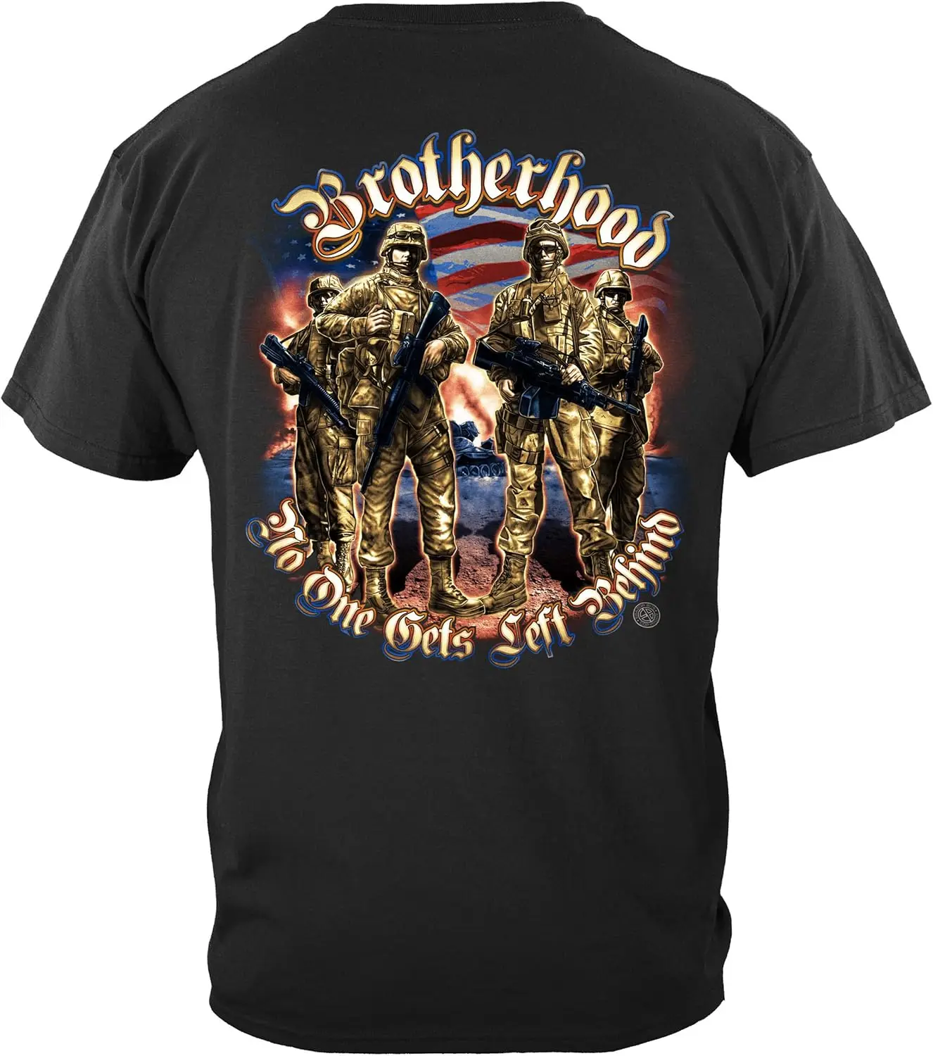 Military T-Shirt Brotherhood Soldier Black