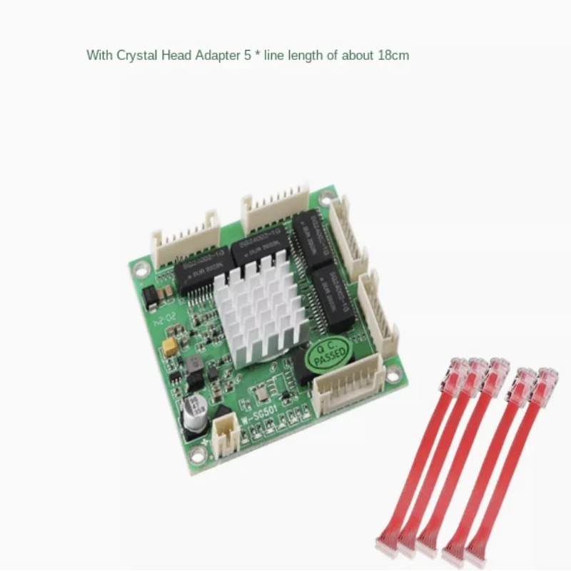 Mini micro 5-port full Gigabit switch chassis built-in wired Internet splitter 5-24V wide voltage switch