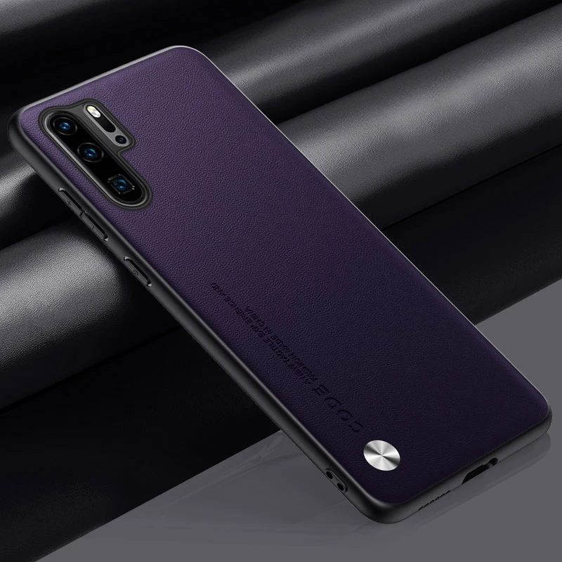 Luxus PU Ledertasche Für Huawei P30 Pro Zurück Abdeckung Matte Silikon Voller Schutz Telefon Fall Für Huawei P30 P30Pro Coque