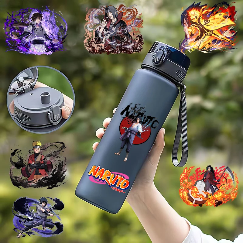 

560MLNARUTO Anime Water Cup Children Portable Plastic Water Cup Adult Outdoor Sports Water Bottle Uchiha Madara Uzumaki Naruto