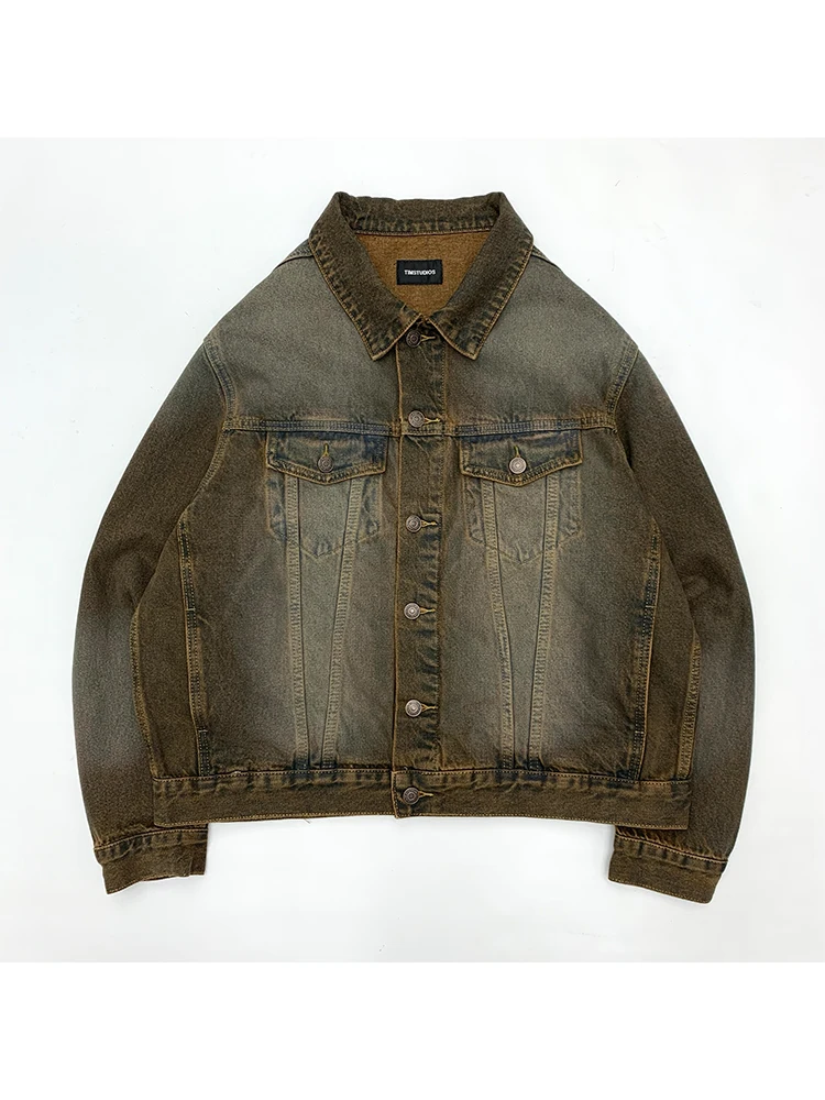 2025秋冬 レディースデザイン アメリカンレトロ デニムジャケット トムボーイ 2000年代 Y2K オーバーサイズ アウター メンズ新作 原宿ファッション トレンド