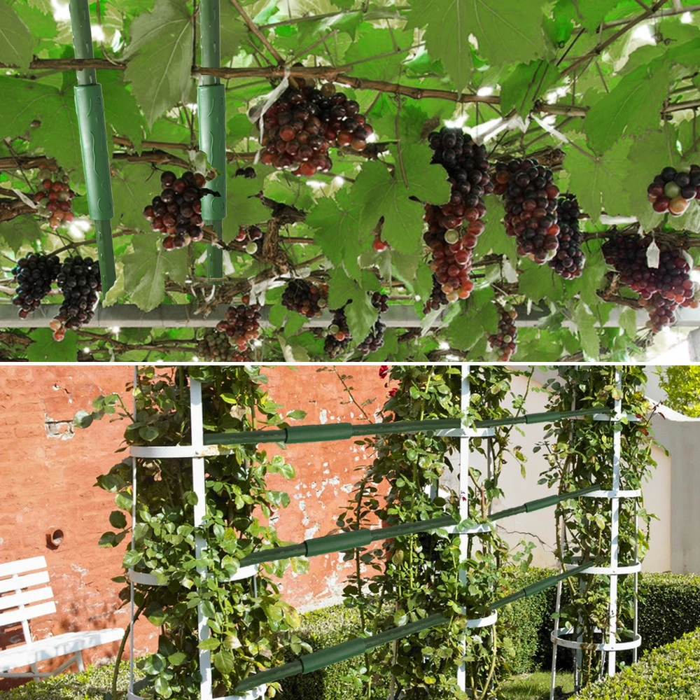 20PCS Plant Support Connectors Vines Climbing Plant Connecting Pipes 8/11/16/20mm Garden Stakes Grafting Stick Joint Accessories