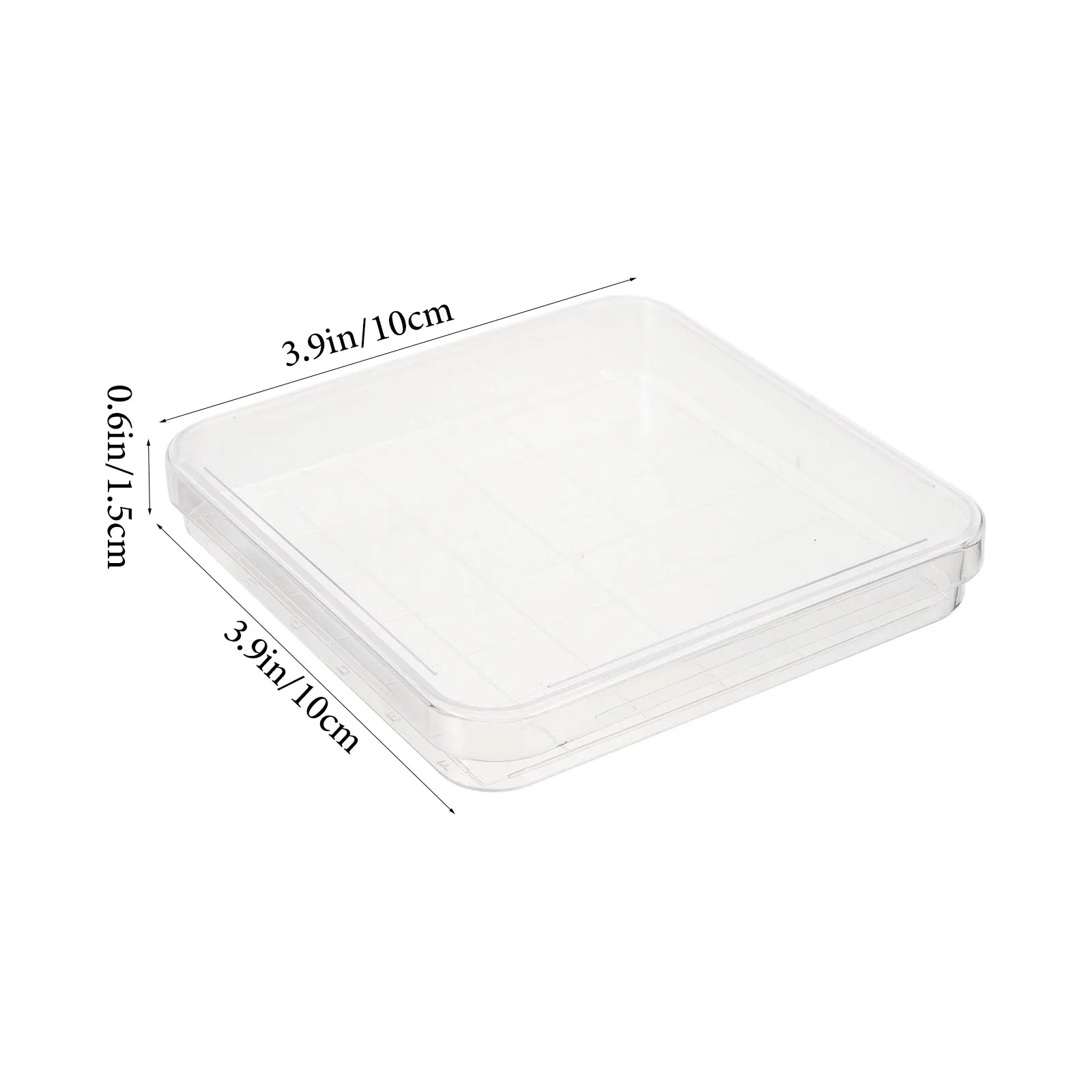 10 Pcs Disposable Petri Dishes Clear Square Plastic Lab Containers for Scientific Research Biological Activities School Projects