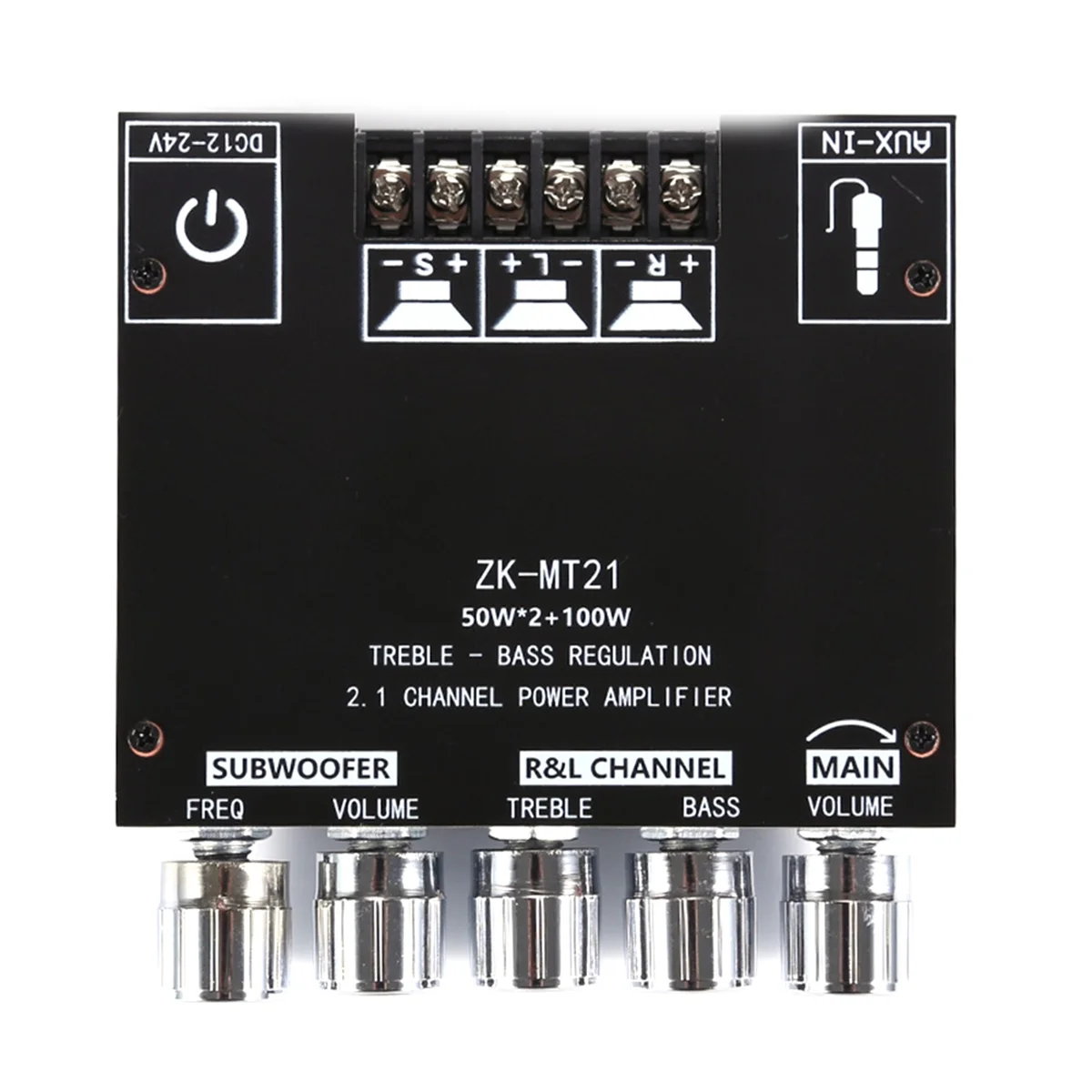 CCDD 2,1 canales Bluetooth 5,0 placa amplificadora para subwoofer 50W X 2 + 100W potencia Audio estéreo placa amplificadora bajo AMP AUX