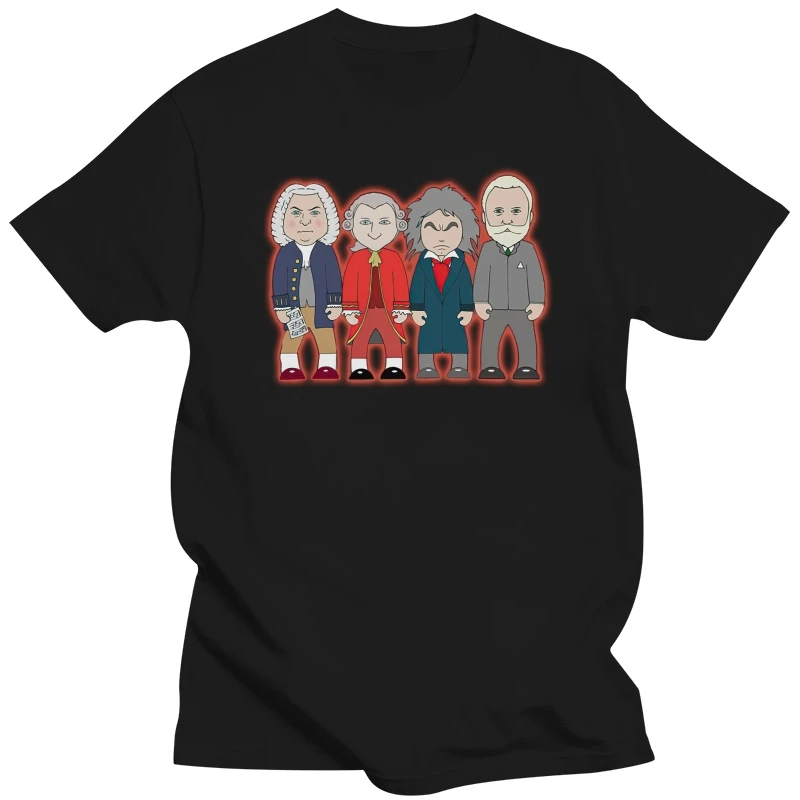 Camiseta VIPwees para hombre Composidores de música Bach Beethoven Mozart Regalo para él