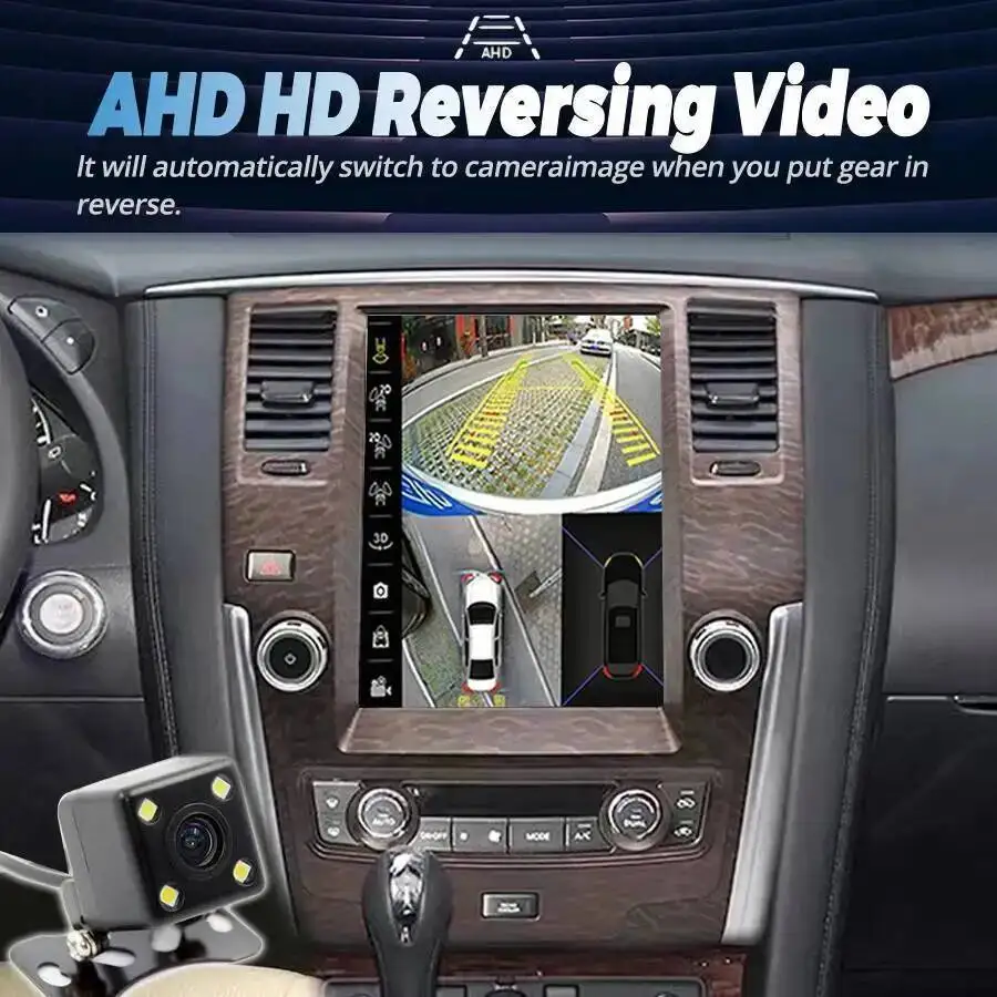DSP Car Multimedia Video Player HU For Infiniti Qx80 For Nissan Patrol Y61 Y62 2016 GPS Android 15 12.1'' Screen Navi Carplay